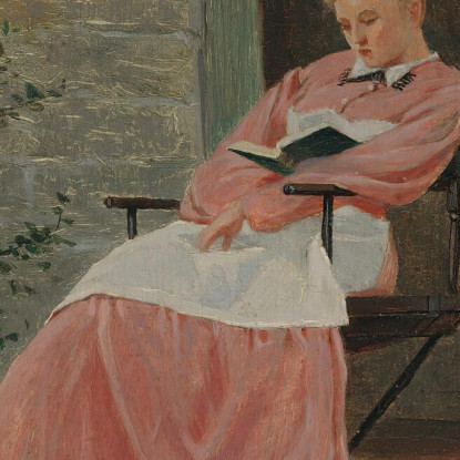 Lettura Della Ragazza Su Un Portico Di Pietra Winslow Homer quadro stampato su tela