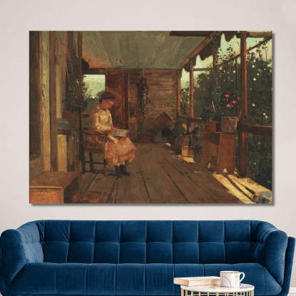 Fille Écossant Des Pois Winslow Homer tableau impression sur toile