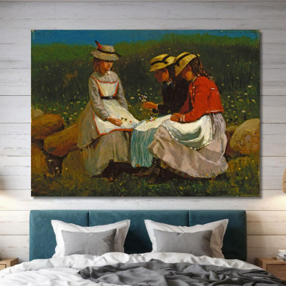 Girls In A Landscape Winslow Homer canvas print