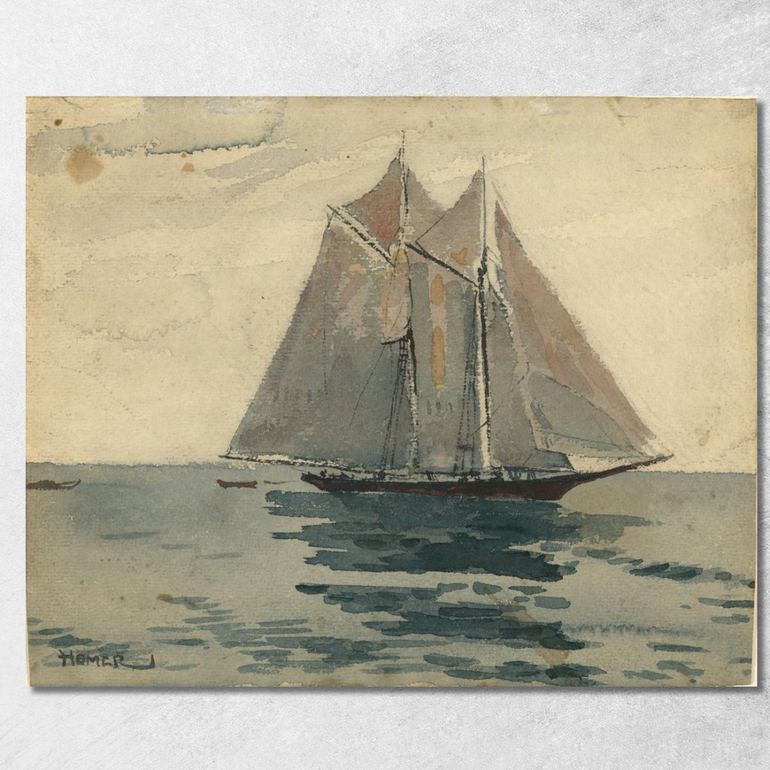 GloucesterﾠGoletta Winslow Homer quadro stampato su tela