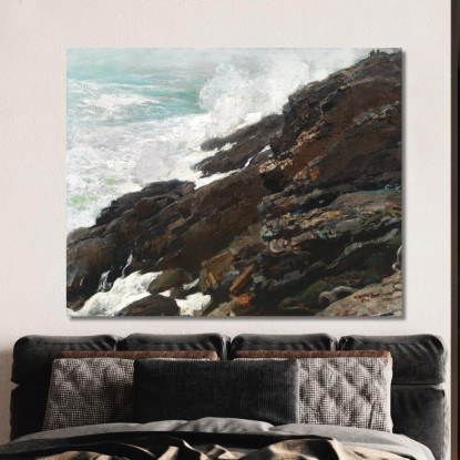 Côte Des Hautes Falaises Du Maine Winslow Homer tableau impression sur toile