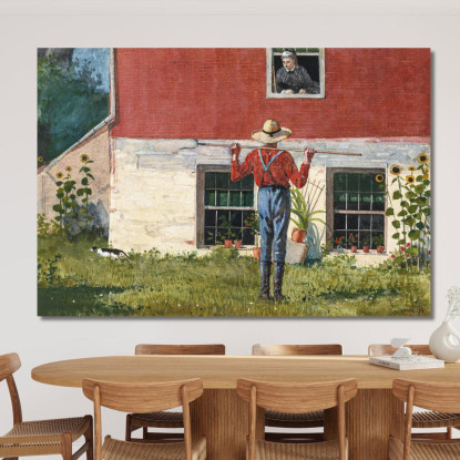 Dans Le Jardin Winslow Homer tableau impression sur toile