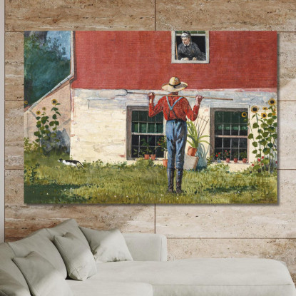 Im Garten Winslow Homer drucken auf leinwand