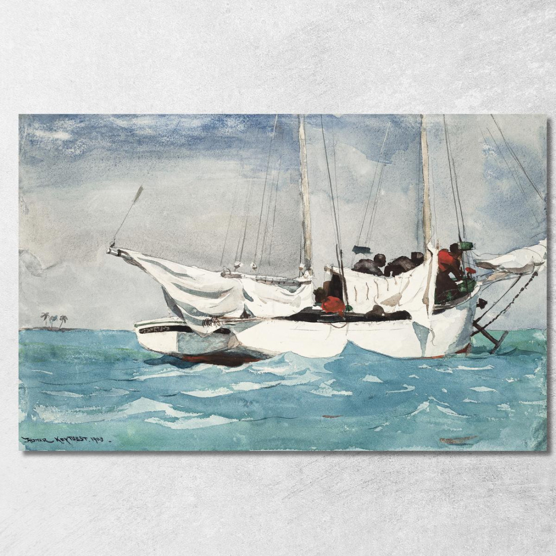 Key West Hauling Anchor Winslow Homer canvas print Key West Hauling Anchor Winslow Homer canvas print