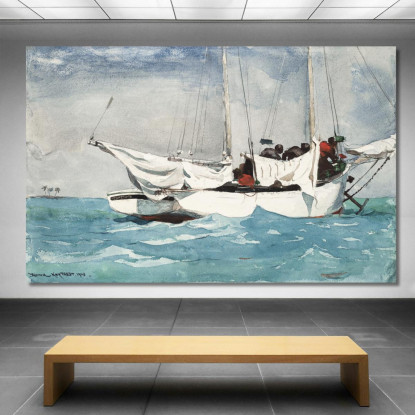 Ancla De Acarreo De Key West Winslow Homer cuadro en lienzo