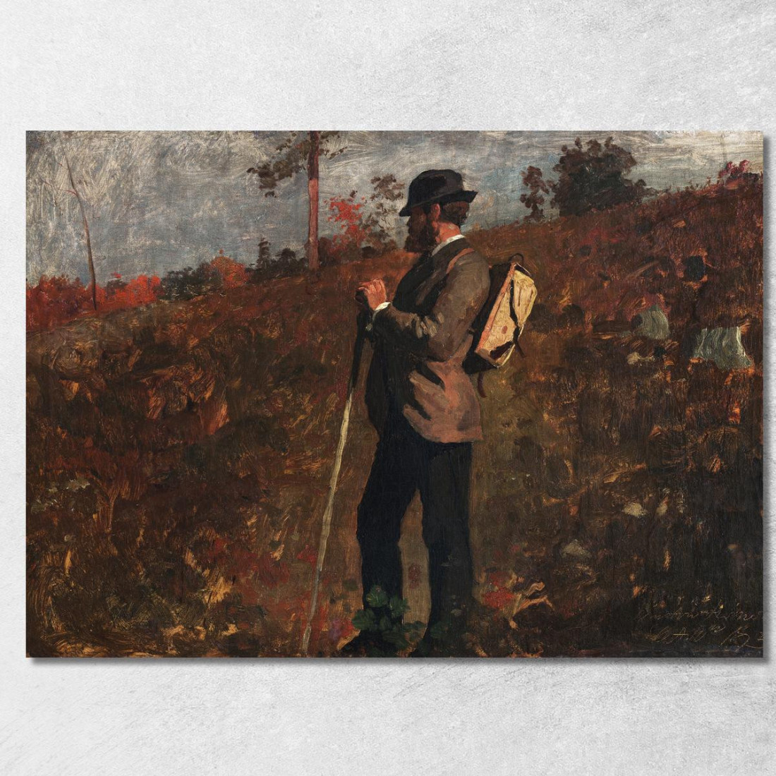 Homme Avec Un Sac À Dos Winslow Homer tableau impression sur toile Homme Avec Un Sac À Dos Winslow Homer tableau impression sur toile