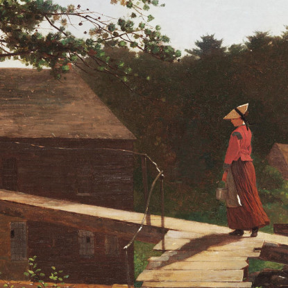 Alte Mühle Die Morgenglocke Winslow Homer drucken auf leinwand