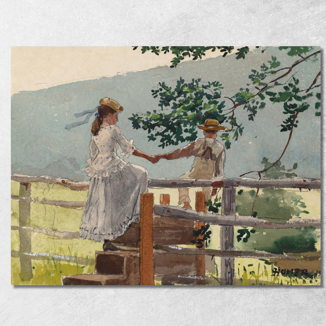 On The Stile Winslow Homer canvas print