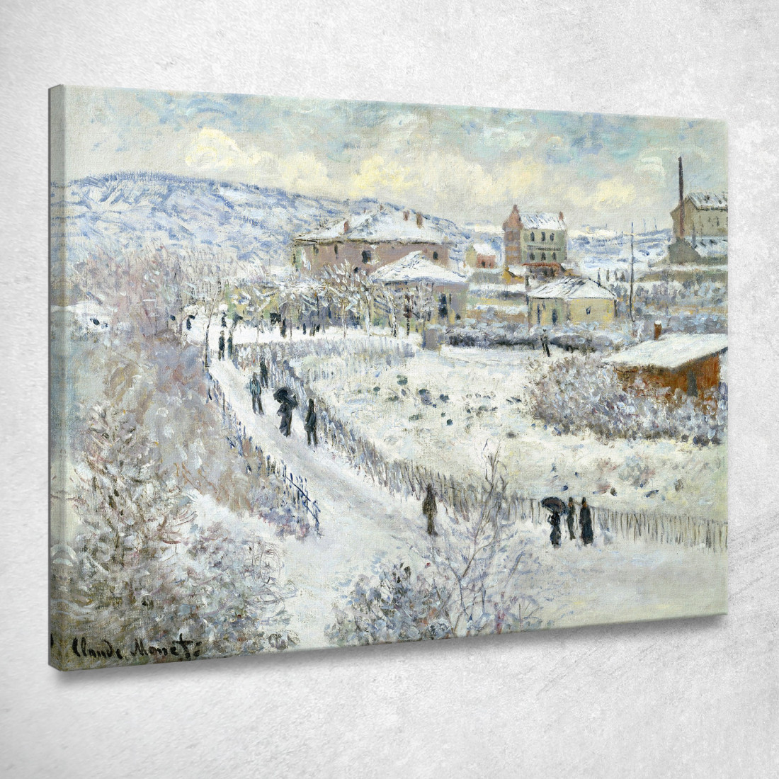 Veduta Di Argenteuil Nella Neve 1875 Claude Monet mnt106 quadro stampato su tela Veduta Di Argenteuil Nella Neve 1875 Claude Monet mnt106 quadro stampato su tela