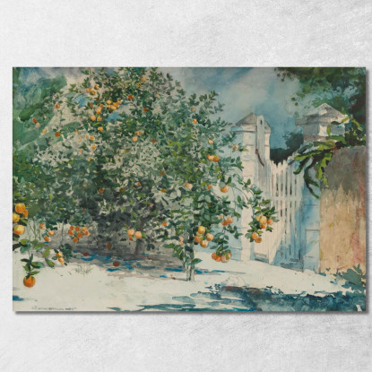 Orange Trees And Gate Winslow Homer canvas print