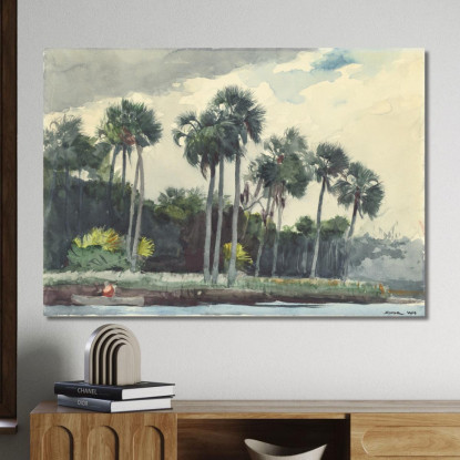 Camicia Rossa Homosassa Florida Winslow Homer quadro stampato su tela