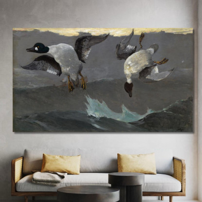Derecha E Izquierda Winslow Homer cuadro en lienzo