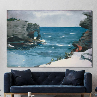 Rocky Shore Bermuda Winslow Homer canvas print