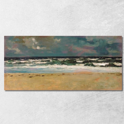 Sandstrand Mit Brandung Winslow Homer drucken auf leinwand