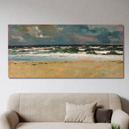Plage De Sable Avec Disjoncteurs Winslow Homer tableau impression sur toile