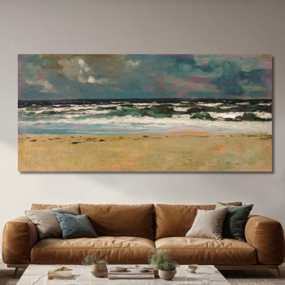 Plage De Sable Avec Disjoncteurs Winslow Homer tableau impression sur toile