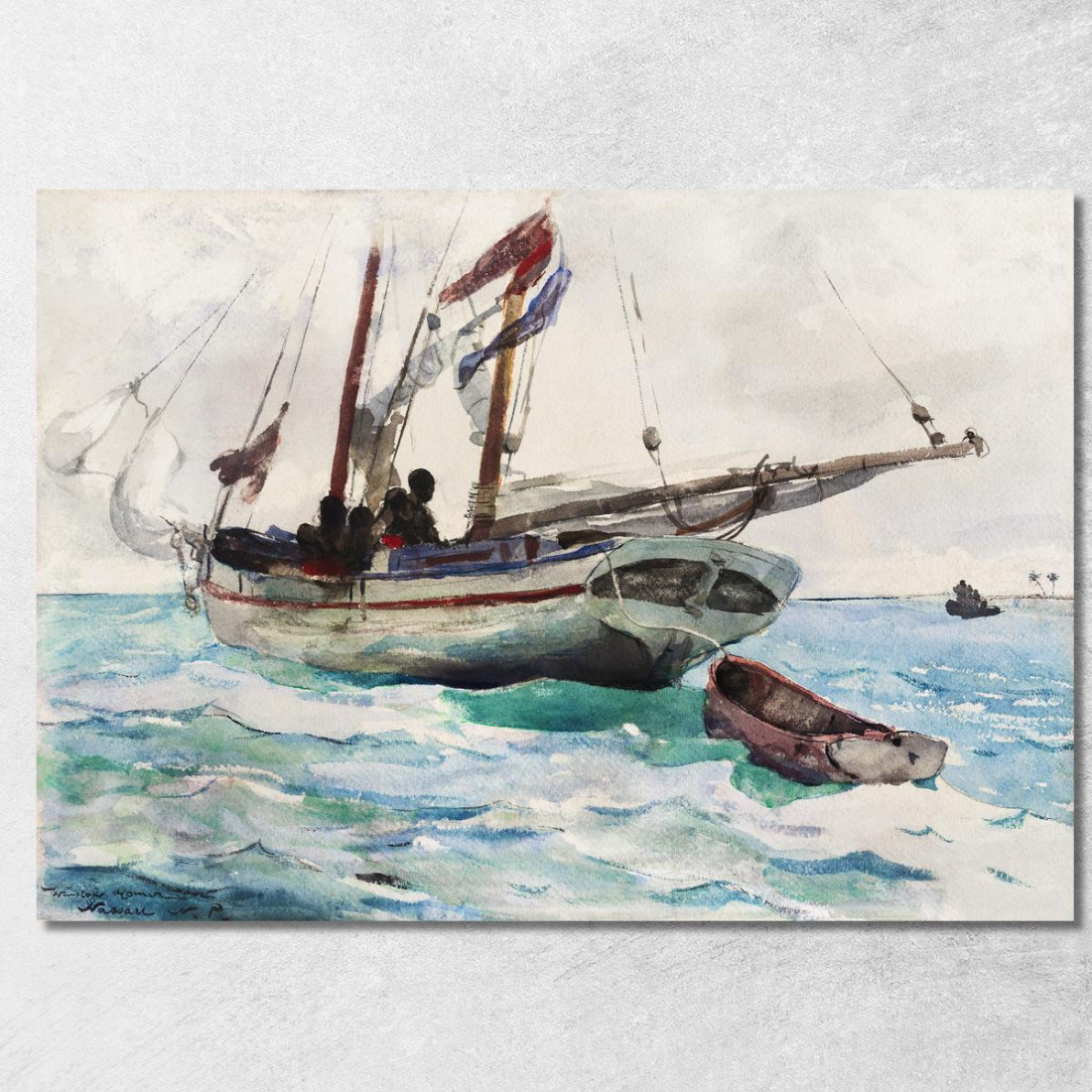 Schoner Nassau Winslow Homer drucken auf leinwand