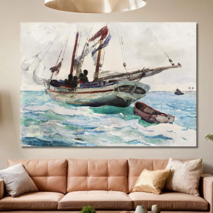 Schoner Nassau Winslow Homer drucken auf leinwand