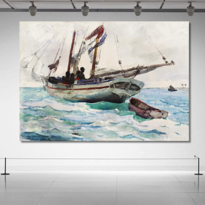 Schoner Nassau Winslow Homer drucken auf leinwand