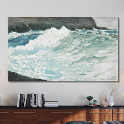 Collo Di Surf Prout Winslow Homer quadro stampato su tela