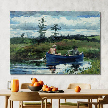 Le Bateau Bleu Winslow Homer tableau impression sur toile