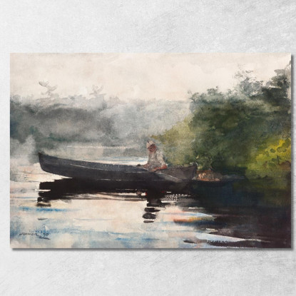 Das Tagesende In Den Adirondacks Winslow Homer drucken auf leinwand