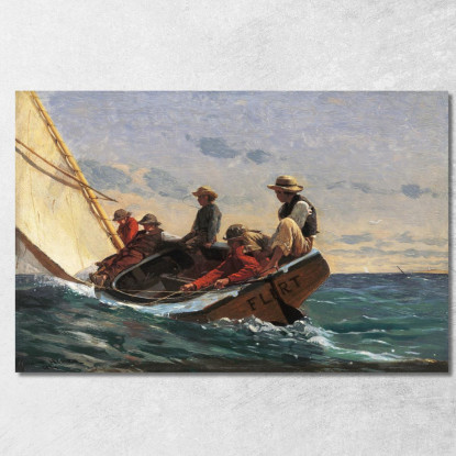 Le Flirt Winslow Homer tableau impression sur toile