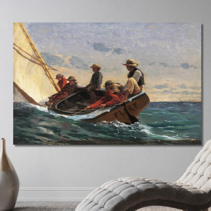 Der Flirt Winslow Homer drucken auf leinwand