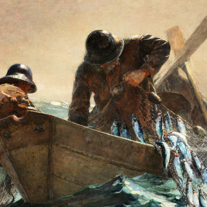 La Rete Delle Aringhe Winslow Homer quadro stampato su tela