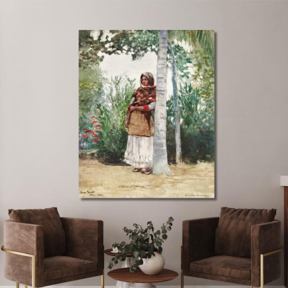 Debajo De Una Palmera Winslow Homer cuadro en lienzo