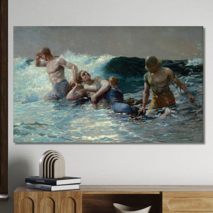 Resaca Winslow Homer cuadro en lienzo