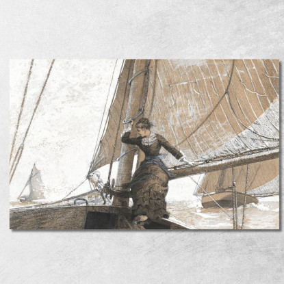 Fille De Yachting Winslow Homer tableau impression sur toile