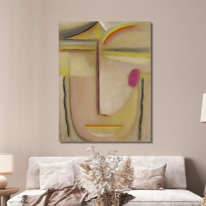 Testa Astratta Oro E Rosa Alexej von Jawlensky avj8 quadro stampato su tela