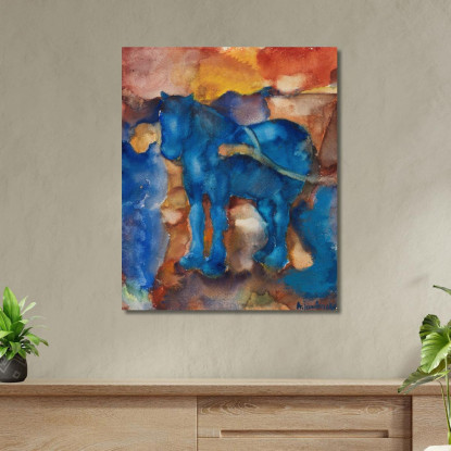 Cavallo Blu Alexej von Jawlensky avj15 quadro stampato su tela