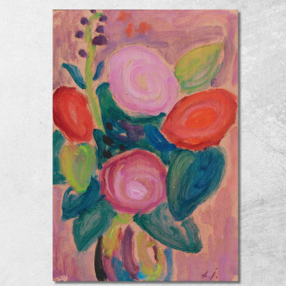 Blumenstrauss In Vaso Alexej von Jawlensky avj17 quadro stampato su tela