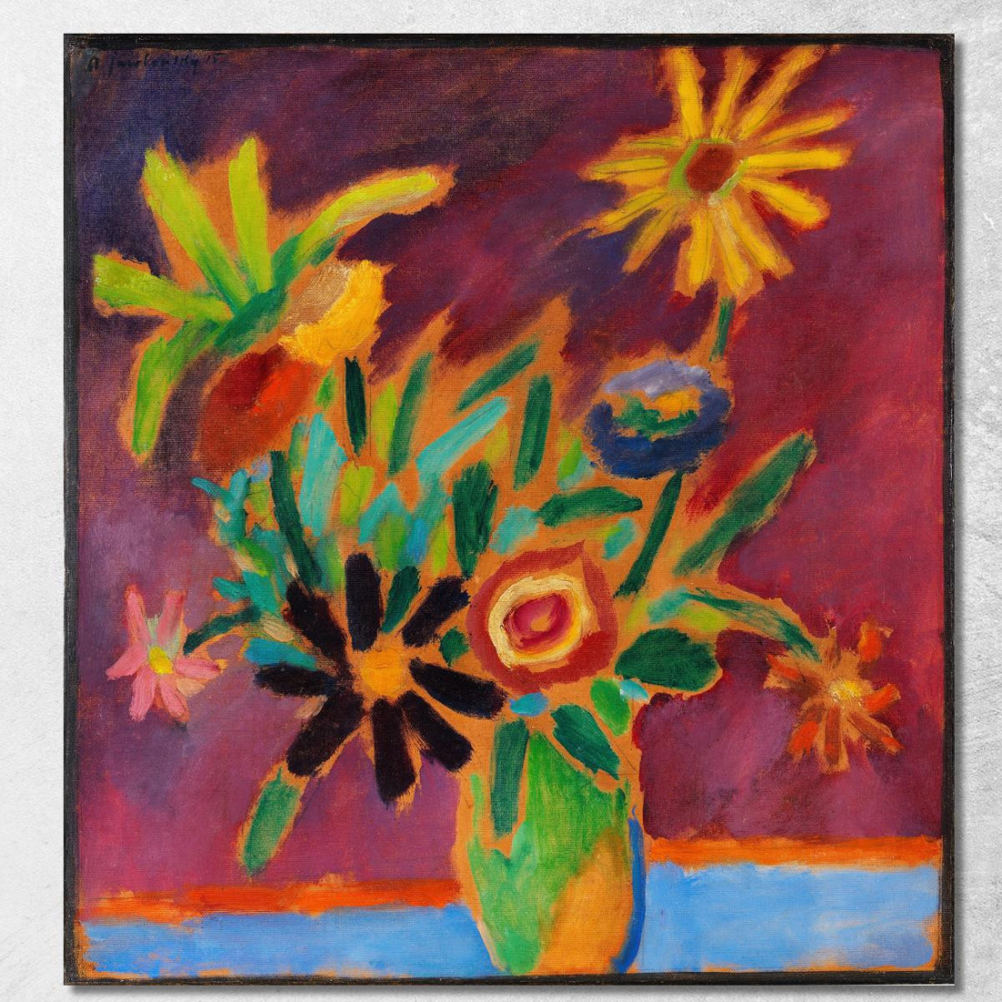 Fiori Colorati Alexej von Jawlensky avj20 quadro stampato su tela Fiori Colorati Alexej von Jawlensky avj20 quadro stampato su tela