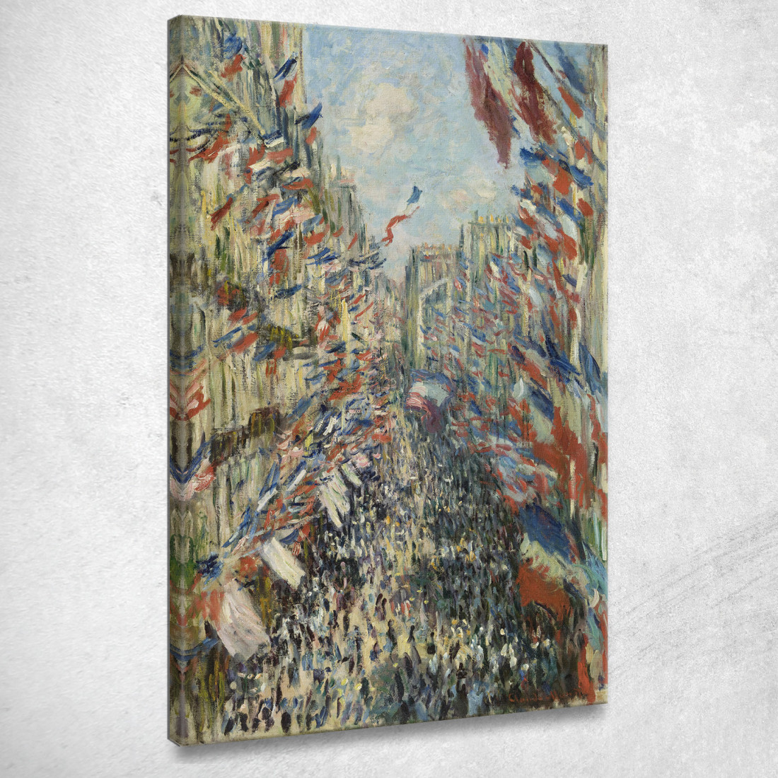 Rue Montorgueil A Parigi Claude Monet mnt128 quadro stampato su tela