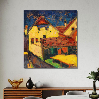 Case Gialle Alexej von Jawlensky avj35 quadro stampato su tela