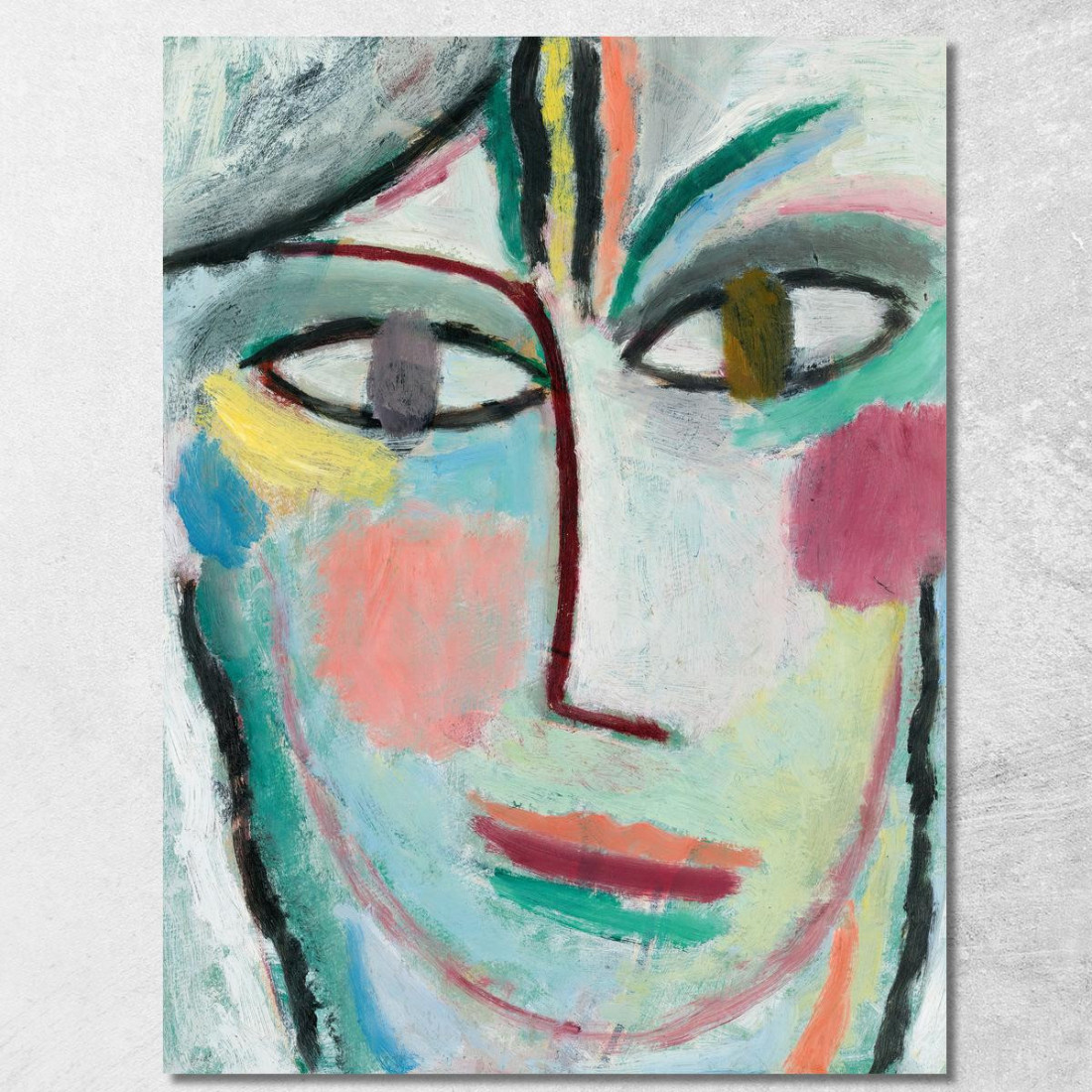 Testa Di Una Donna Femina Alexej von Jawlensky avj39 quadro stampato su tela Testa Di Una Donna Femina Alexej von Jawlensky avj39 quadro stampato su tela