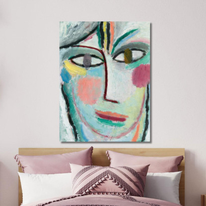 Testa Di Una Donna Femina Alexej von Jawlensky avj39 quadro stampato su tela
