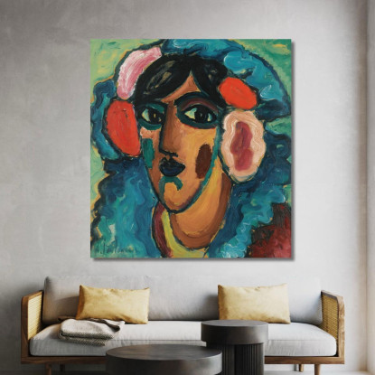 Infanta Spagnolo Spagnolo Infanta Alexej von Jawlensky avj43 quadro stampato su tela