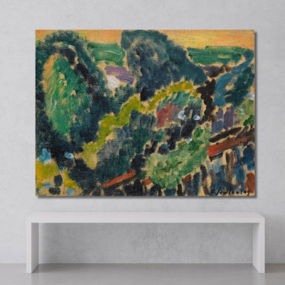 Paesaggio Sul Lago Di Ginevra Alexej von Jawlensky avj48 quadro stampato su tela
