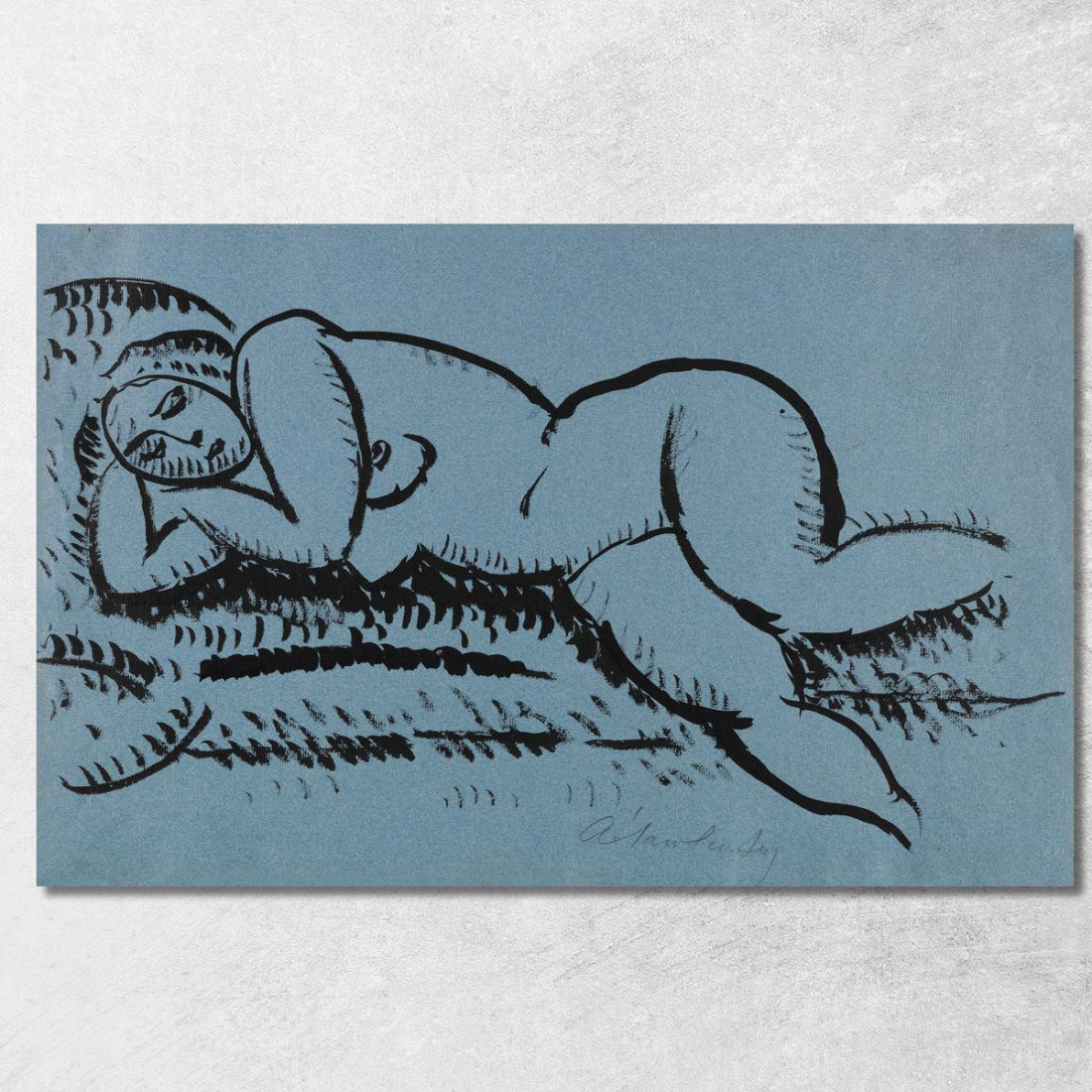 Nudo Femminile Sdraiato Con Gli Occhi Chiusi Alexej von Jawlensky avj52 quadro stampato su tela Nudo Femminile Sdraiato Con Gli Occhi Chiusi Alexej von Jawlensky avj52 quadro stampato su tela