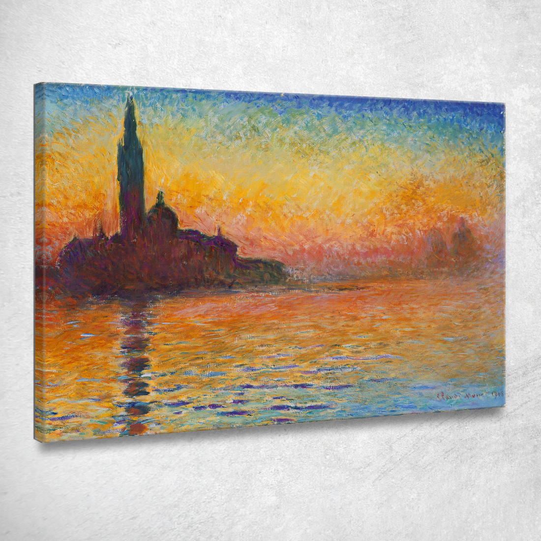 San Giorgio Maggiore Al Tramonto Claude Monet mnt132 quadro stampato su tela San Giorgio Maggiore Al Tramonto Claude Monet mnt132 quadro stampato su tela