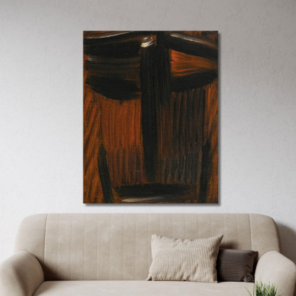 Meditazione Nero-Arancio Incandescente Alexej von Jawlensky avj66 quadro stampato su tela