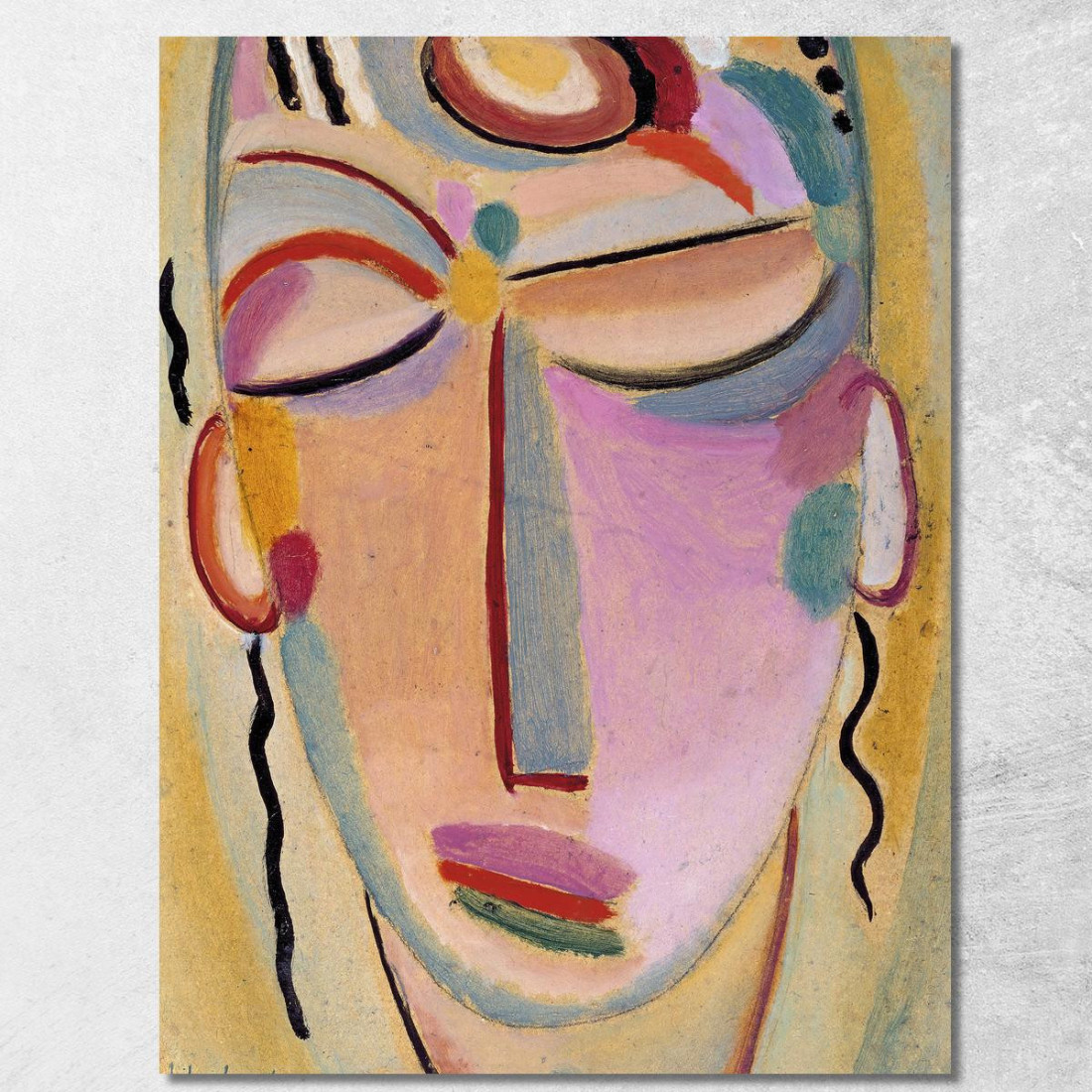 Meditazione Della Testa Mistica Alexej von Jawlensky avj71 quadro stampato su tela Meditazione Della Testa Mistica Alexej von Jawlensky avj71 quadro stampato su tela