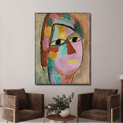 Testa Mistica Alexej von Jawlensky avj73 quadro stampato su tela