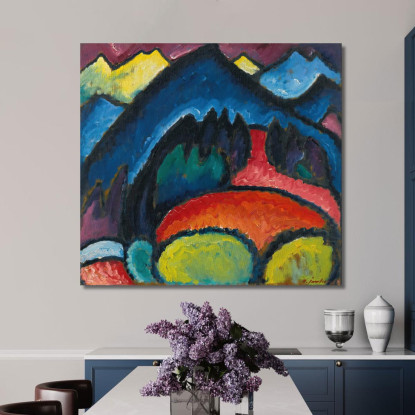 Monti Dell'Oberstdorf Alexej von Jawlensky avj75 quadro stampato su tela