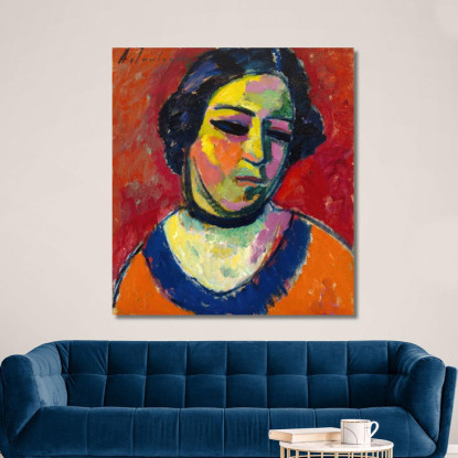 Ritratto Di Una Donna Alexej von Jawlensky avj79 quadro stampato su tela