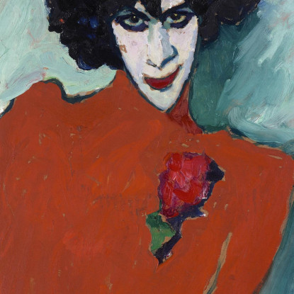Ritratto Del Ballerino Alexander Sacharoff Alexej von Jawlensky avj80 quadro stampato su tela